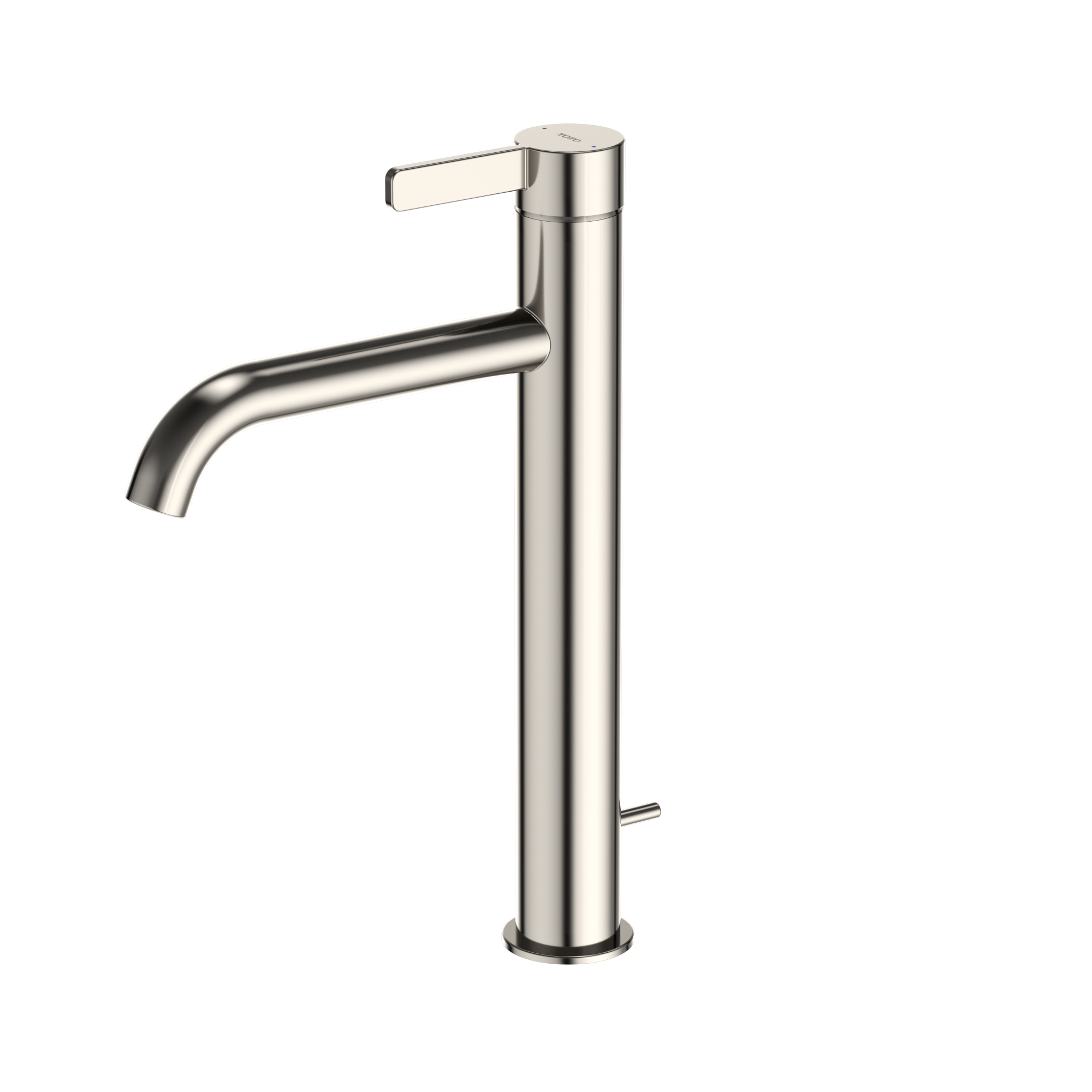 TOTO GF 1.2 GPM Single Handle Vessel Bathroom Sink Faucet with COMFORT GLIDE Technology, Polished Nickel, Stainless Steel, TLG11305U#PN
