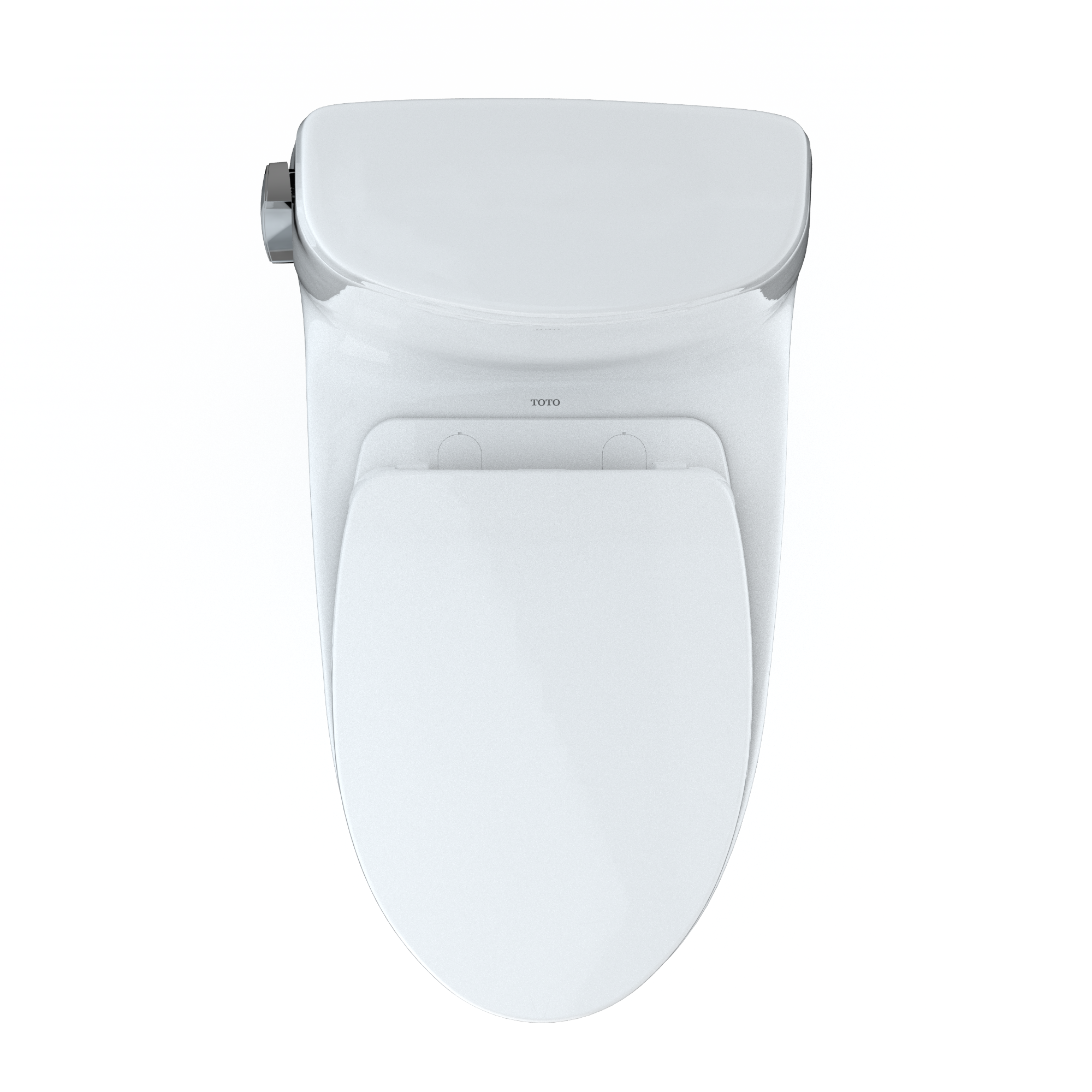 TOTO UltraMax II One-Piece Elongated 1.28 GPF Universal Height Toilet with CEFIONTECT and SS124 SoftClose Seat, WASHLET+ Ready, Cotton White, Vitreous China|Plastic, MS604124CEFG#01