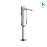 TOTO GE Single-Handle Free Standing Tub Filler with Handshower, Polished Chrome, Brass, TBG07306U#CP