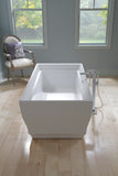 Toto 72" Cast Acrylic Aimes Freestanding Tub Bathtub, Cotton White, ABF626N#01DBN