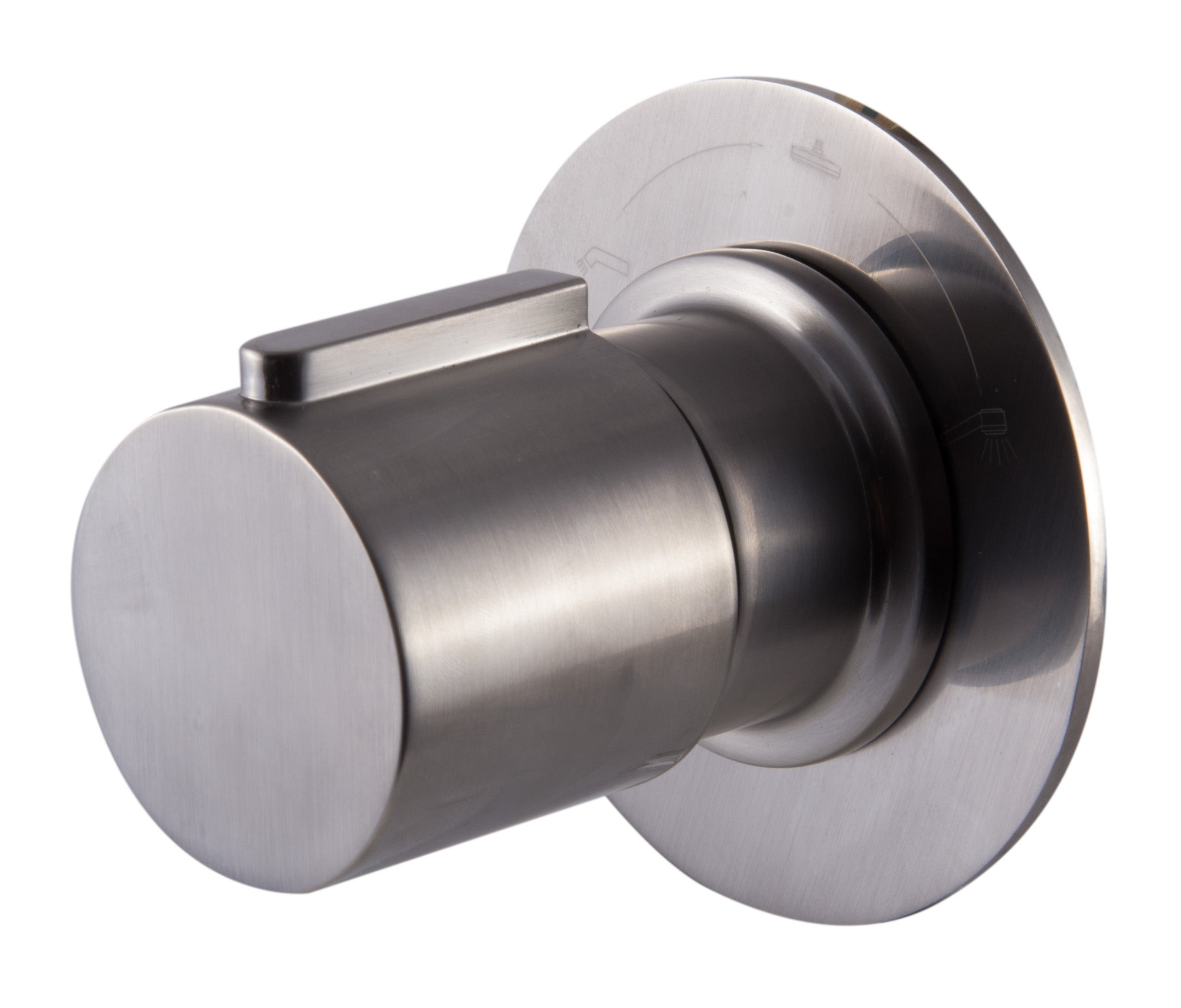 ALFI brand AB9101-BN Brushed Nickel Modern Round 3 Way Shower Diverter, Brass