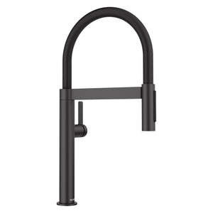 Alternate Image for Blanco Culina Mini II Pull-Down Dual-Spray Kitchen Faucet, Matte Black, 1.5 GPM, Brass, 527481