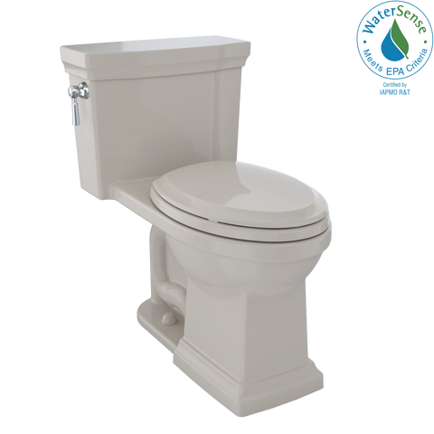 TOTO Promenade II 1G One-Piece Elongated 1.0 GPF Universal Height Toilet with CEFIONTECT, Bone, Vitreous China, MS814224CUFG#03