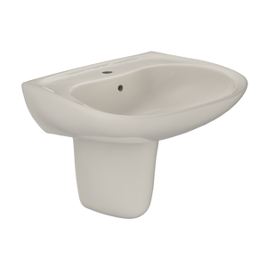 Alternate Image for TOTO Prominence Oval Wall-Mount Bathroom Sink with CeFiONtect and Shroud for Single Hole Faucets, Sedona Beige, Vitreous China, LHT242G#12