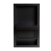 ALFI brand ABTPNC88-BLA Black Matte Stainless Steel Recessed Toilet Paper Holder Niche, 19 Gauge