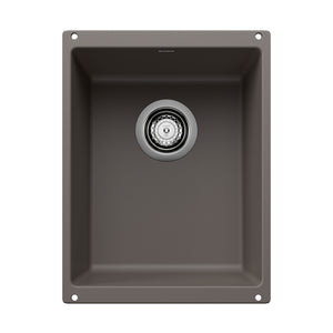 Alternate Image for Blanco Precis 14" Rectangle Silgranit Bar/Prep Sink, Volcano Gray, No Faucet Hole, 527413
