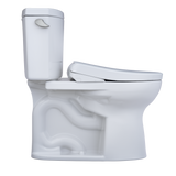 TOTO WASHLET+ Drake II Two-Piece Elongated 1.28 GPF Toilet and WASHLET+ S7A Contemporary Bidet Seat, Cotton White, Vitreous China|Plastic, MW4544736CEFG#01