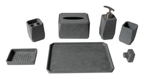 Alternate Image for ALFI brand ABCO1023 7 Piece Solid Concrete Gray Matte Bathroom Accessory Set