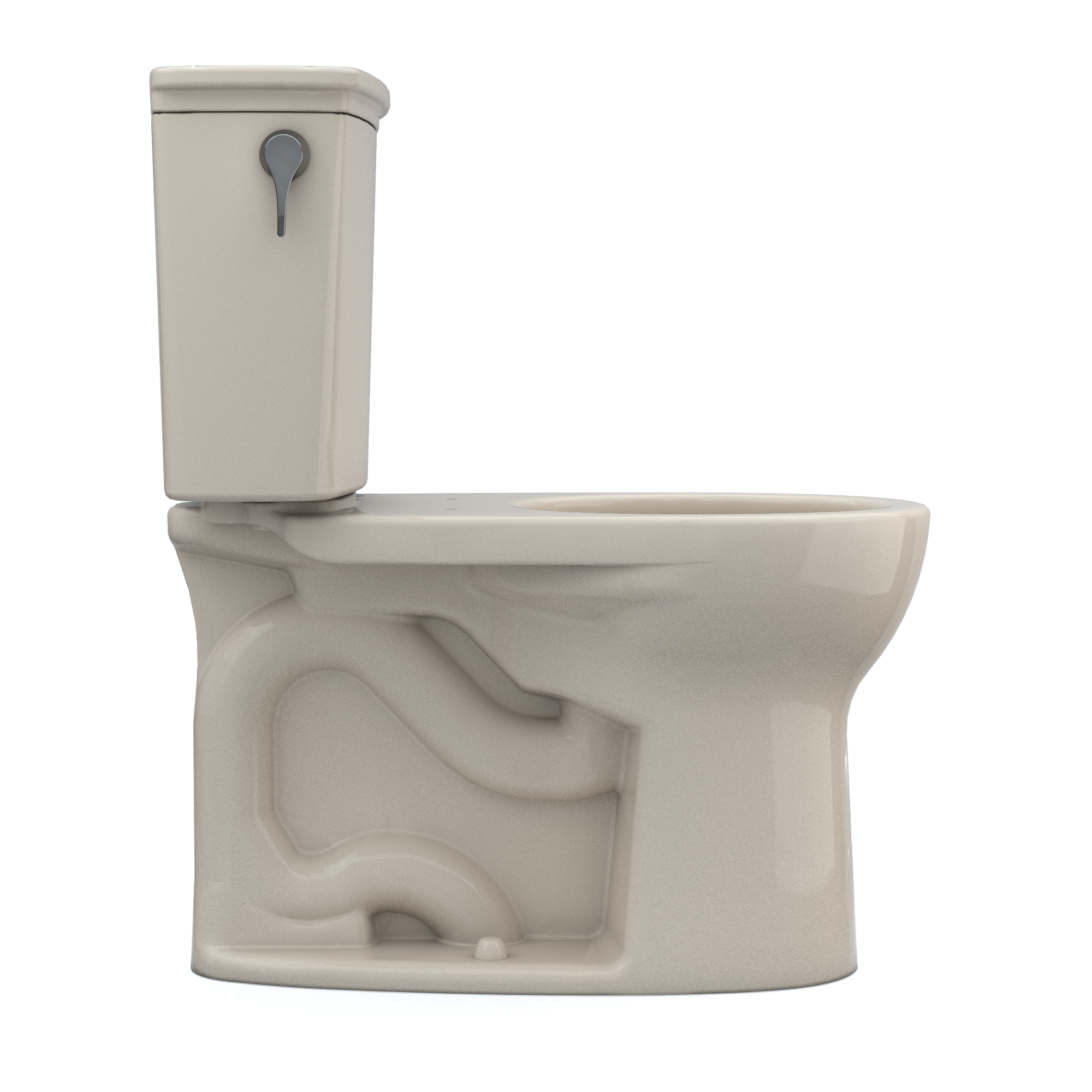 TOTO Drake Transitional Two-Piece Round 1.28 GPF Universal Height TORNADO FLUSH Toilet with CEFIONTECT, Bone, Vitreous China, CST785CEFG#03