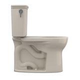 TOTO Drake Transitional Two-Piece Round 1.28 GPF Universal Height TORNADO FLUSH Toilet with CEFIONTECT, Bone, Vitreous China, CST785CEFG#03