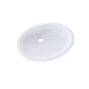 Alternate Image for TOTO Dantesca Oval Undermount Bathroom Sink with CEFIONTECT, Cotton White, Vitreous China, LT597G#01