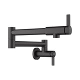 Blanco Culina II Wall-Mounted Pot Filler, Matte Black, 1.5 GPM, Brass, 527486