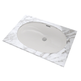 TOTO Oval 19-11/16" x 13-3/4" Undermount Bathroom Sink with CEFIONTECT, Colonial White, Vitreous China, LT546G#11