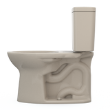 TOTO Drake Two-Piece Elongated 1.6 GPF Universal Height TORNADO FLUSH Toilet with CEFIONTECT, Bone, Vitreous China, CST776CSFG#03