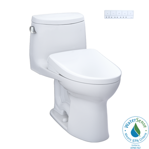 Alternate Image for TOTO WASHLET+ UltraMax II One-Piece Elongated 1.28 GPF Toilet and WASHLET+ S7A Contemporary Bidet Seat, Cotton White, Vitreous China|Plastic, MW6044736CEFG#01