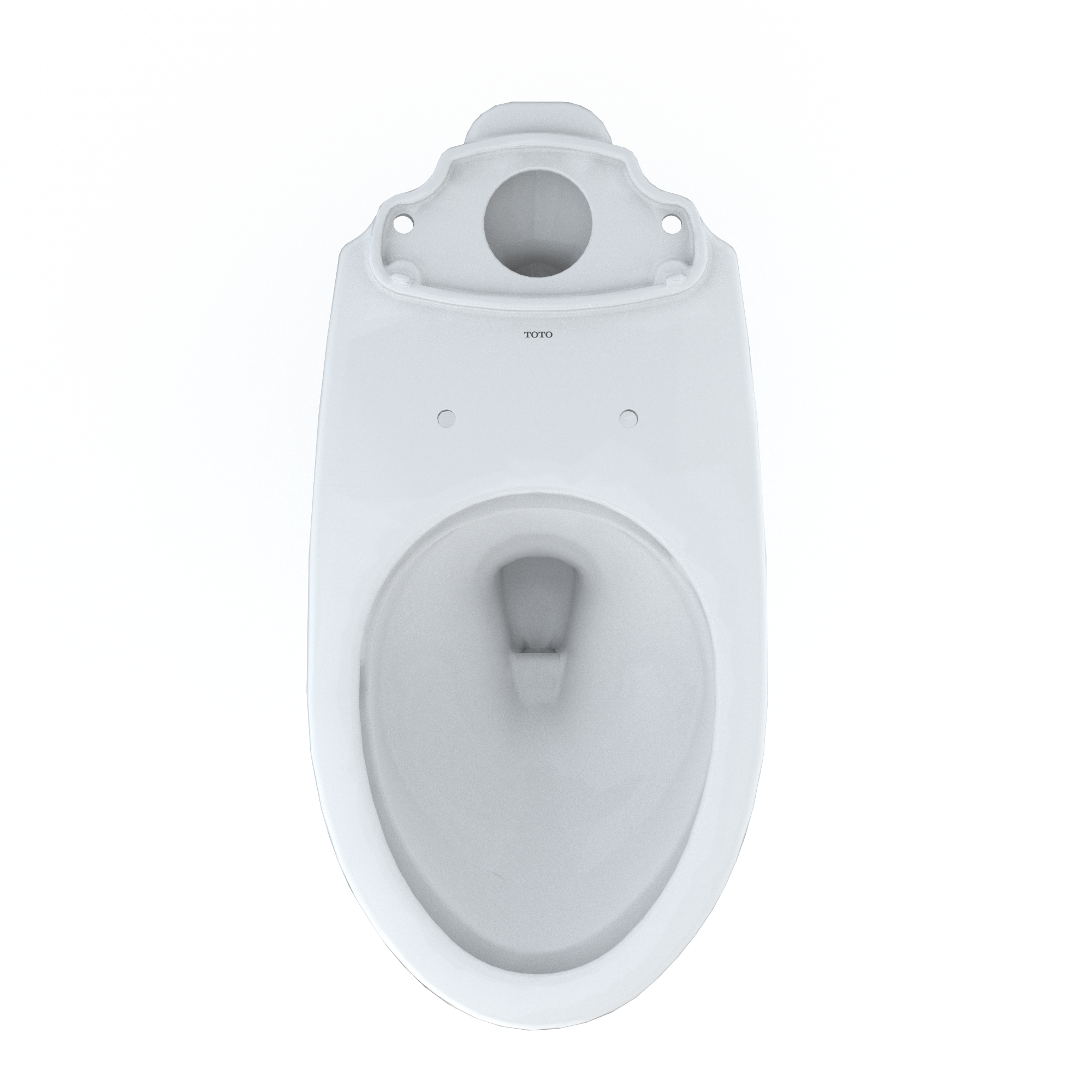 TOTO Drake Elongated TORNADO FLUSH Toilet Bowl with CEFIONTECT, Cotton White, Vitreous China, C776CEG#01