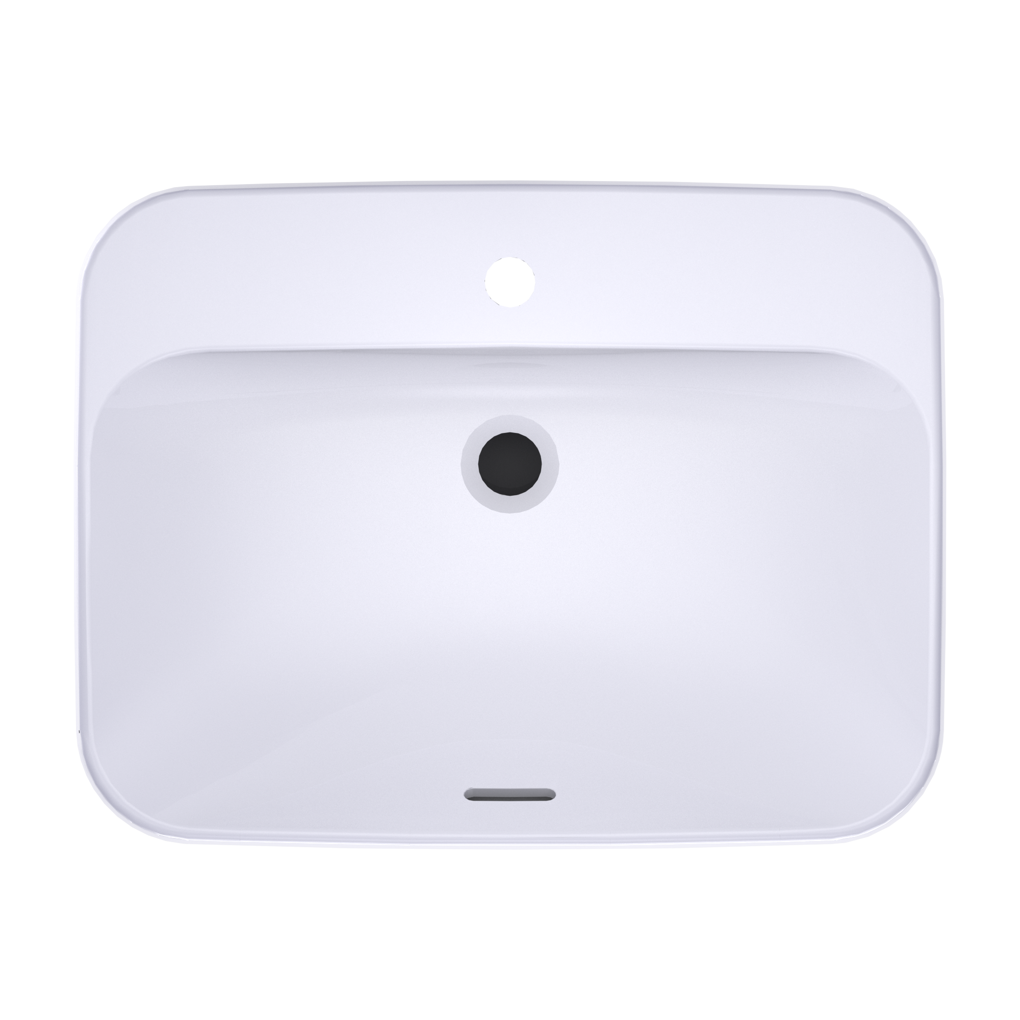 TOTO Arvina Rectangular 23" Vessel Bathroom Sink with CEFIONTECT for Single Hole Faucets, Cotton White, Vitreous China, LT416G#01