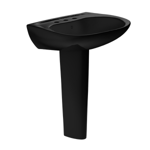 Alternate Image for TOTO Prominence Oval Basin Pedestal Bathroom Sink for8 inch Center Faucets, Ebony, Vitreous China, LPT242.8#51