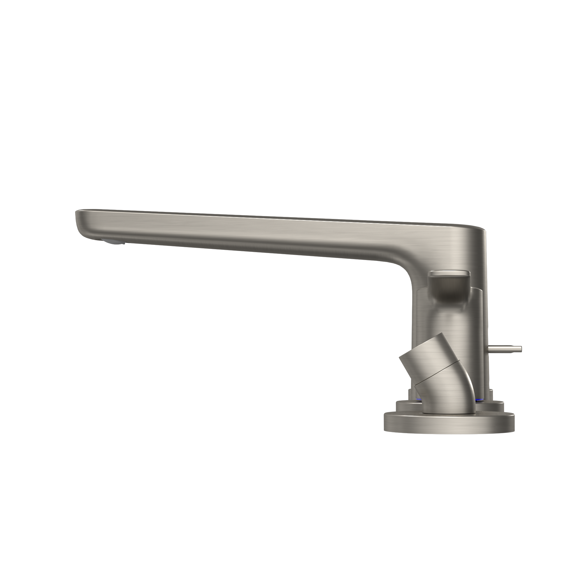 TOTO GS Four-hole Deck-Mount Roman Tub Filler Trim with Handshower, Brushed Nickel, Brass, TBG03202U#BN