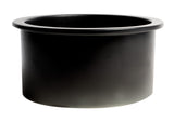 ALFI brand 19" Round Fireclay Bar/Prep Sink, Black Matte, ABF1818R-BM