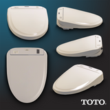 TOTO WASHLET S300e Electronic Bidet Toilet Seat with EWATER+ Cleansing, Round, Sedona Beige, Plastic, SW573#12