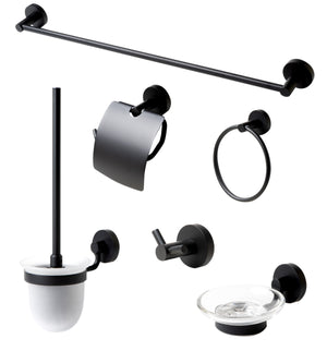 Alternate Image for ALFI brand Brass, AB9513-BM Black Matte 6 Piece Bath Accessory Set