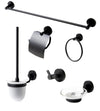 ALFI brand Brass, AB9513-BM Black Matte 6 Piece Bath Accessory Set