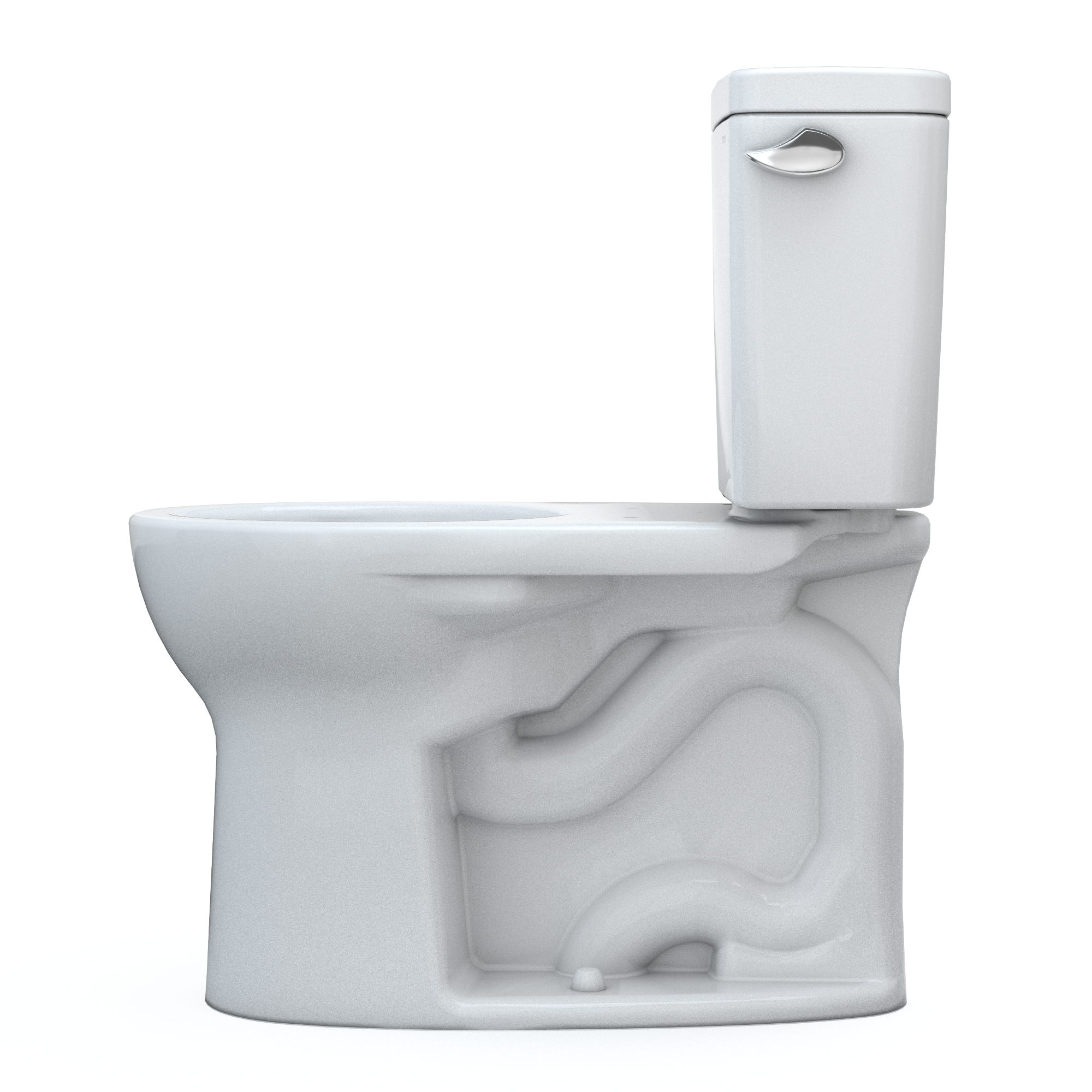 TOTO Drake Two-Piece Round 1.28 GPF Universal Height TORNADO FLUSH Toilet with CEFIONTECT, Cotton White, Vitreous China, CST775CEFRG#01