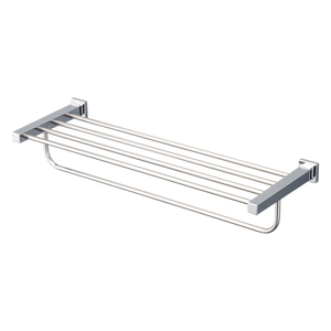 Alternate Image for TOTO L Series Square Towel Shelf with Hanging Bar, Polished Chrome, Zinc Alloy|Stainless Steel, YTS408BU#CP