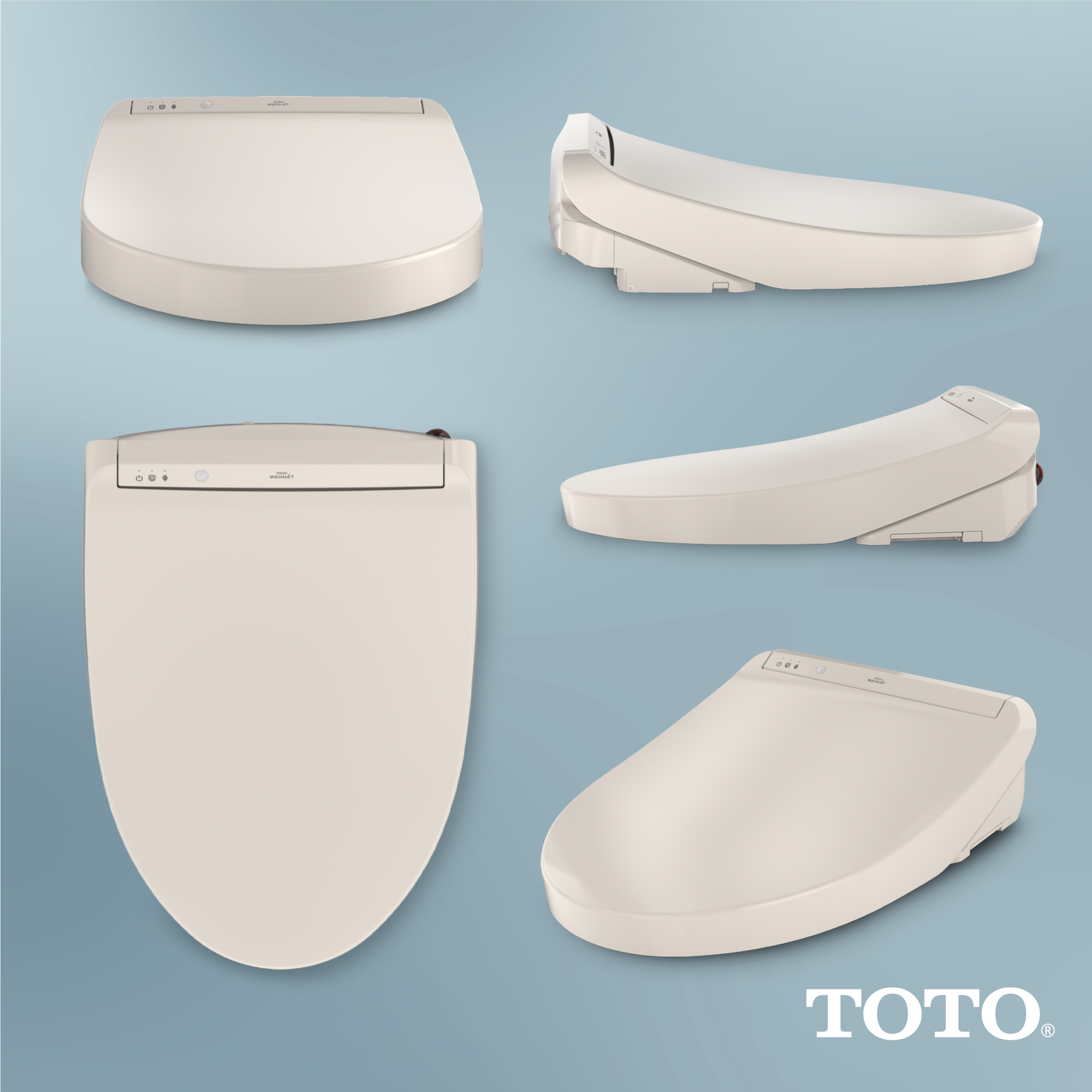 TOTO WASHLET K300 Electronic Bidet Toilet Seat, Instantaneous Water Heating, PREMIST and EWATER+ Wand Cleaning, Sedona Beige, SW3036R#12