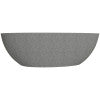 ALFI brand 72" Concrete Free Standing Oval Bathtub, Gray Matte, ABCO72TUB