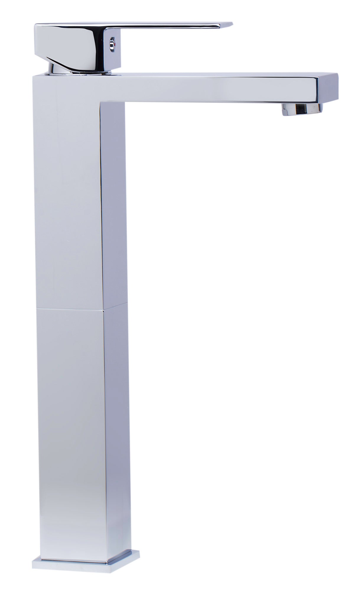 ALFI Polished Chrome Tall Square Single Lever Bathroom Faucet, AB1129-PC