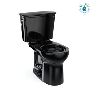 Alternate Image for TOTO Drake Transitional Two-Piece Round 1.28 GPF Universal Height TORNADO FLUSH Toilet, Ebony, Vitreous China, CST785CEF#51