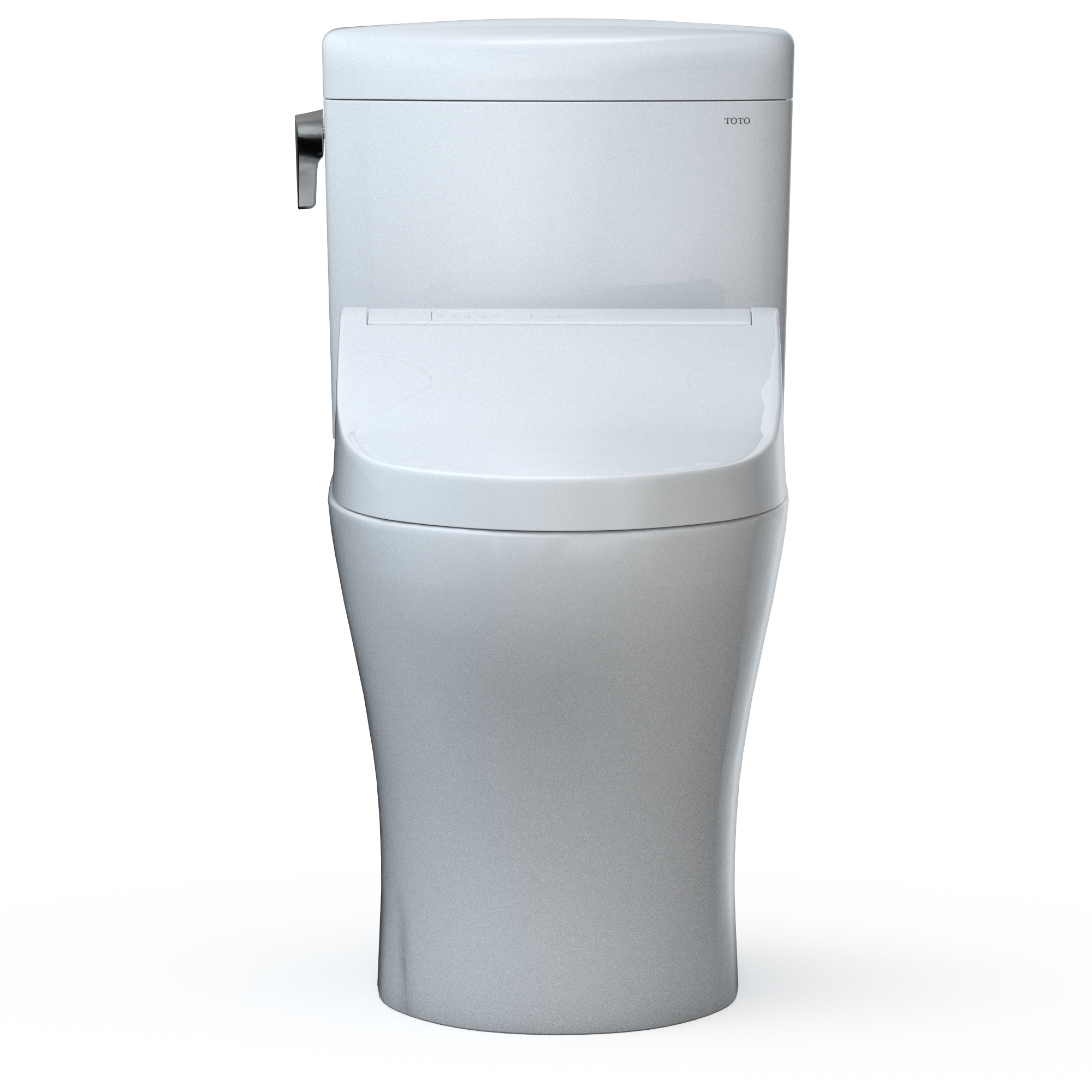 TOTO WASHLET+ Aquia IV Cube Two-Piece Elongated Dual Flush 1.28 and 0.9 GPF Toilet with C5 Bidet Seat, Cotton White, Vitreous China|Plastic, MW4363084CEMFGN#01
