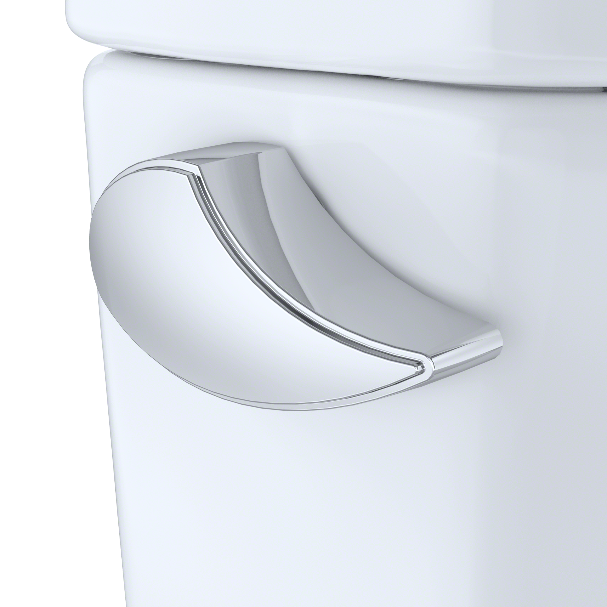 TOTO Vespin II Two-Piece Elongated 1.28 GPF Universal Height Skirted Toilet with CEFIONTECT and Right-Hand Trip Lever, Cotton White, Vitreous China, CST474CEFRG#01