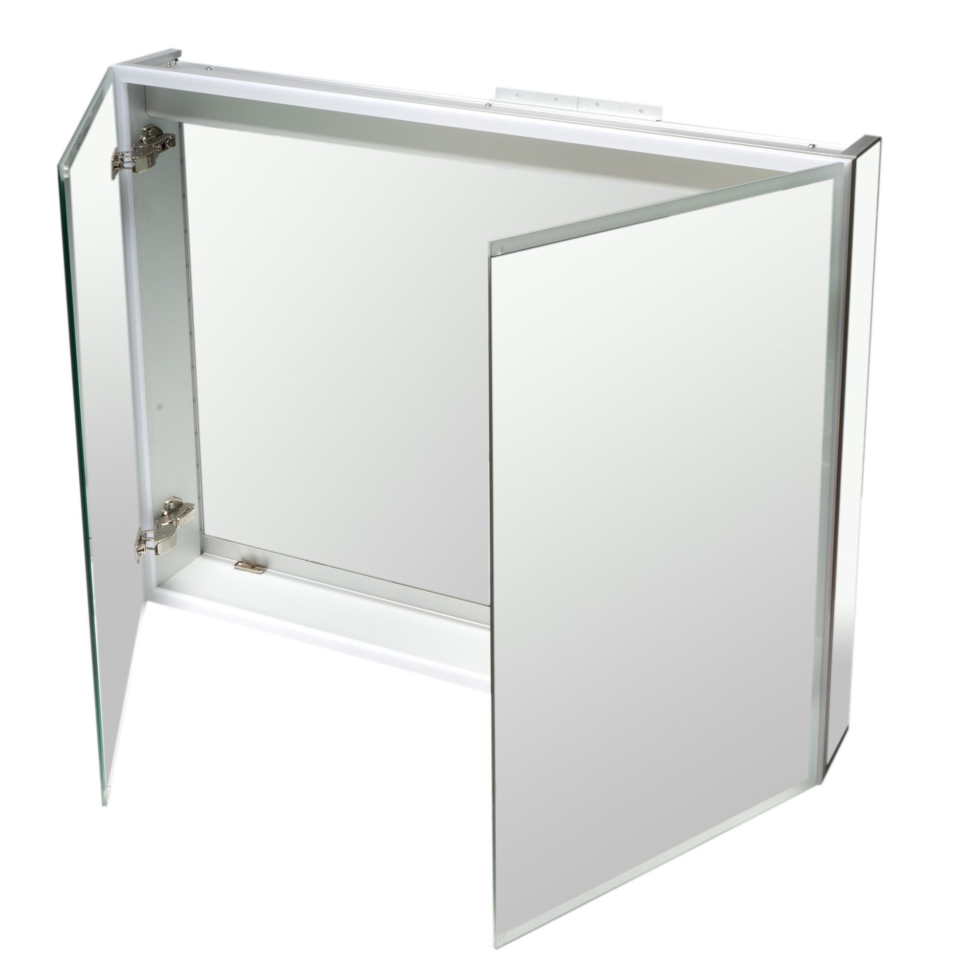 ALFI brand ABMC3630 36" x 30" Double Door LED Light Medicine Cabinet, Aluminum, Gray