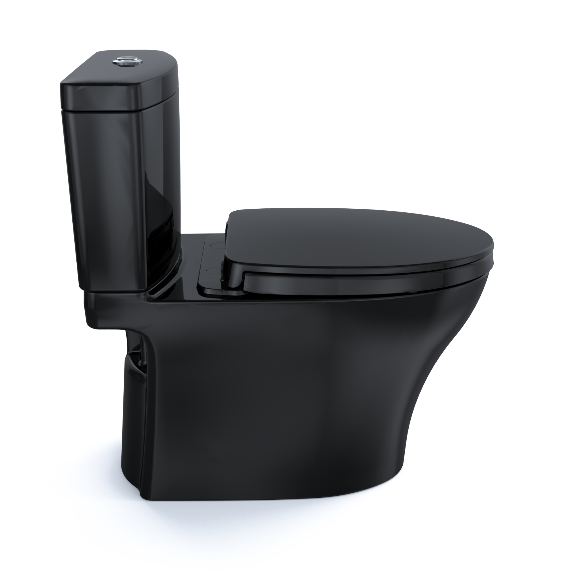 TOTO Aquia IV WASHLET+ Two-Piece Elongated Dual Flush 1.28 and 0.9 GPF Toilet, Ebony, Vitreous China, MS446124CEMN#51