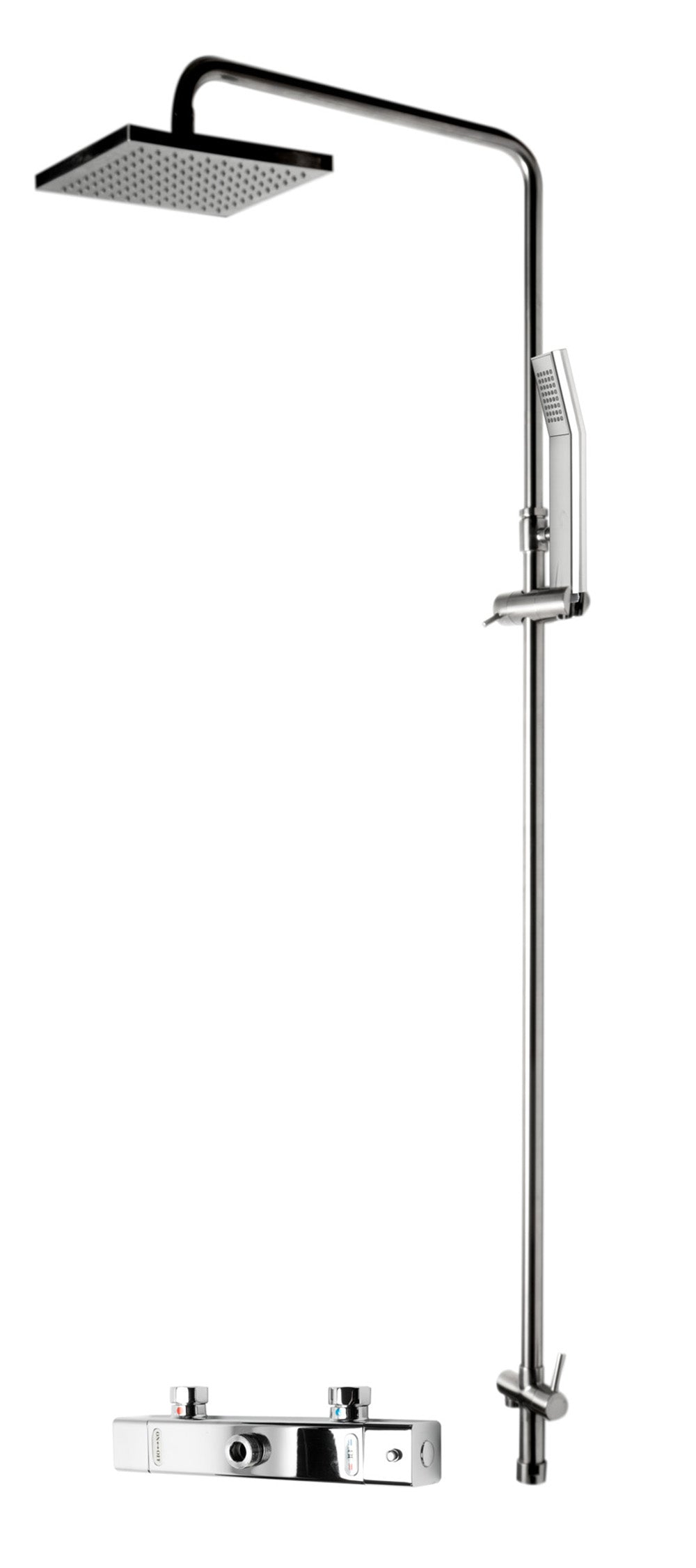 ALFI brand AB2862-PC Polished Chrome Square Style Thermostatic Exposed Shower Set, Brass