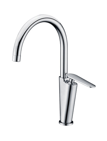 Main Image of ALFI Polished Chrome Gooseneck Single Hole Bathroom Faucet, AB3600-PC