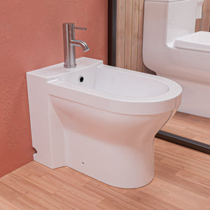 Main Image of EAGO JA1010 White Ceramic Bathroom Bidet with Elongated Seat, Porcelain