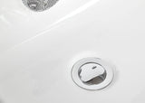 Eago 71" Acrylic Free Standing Rectangle Bathtub, White, AM152ETL-6