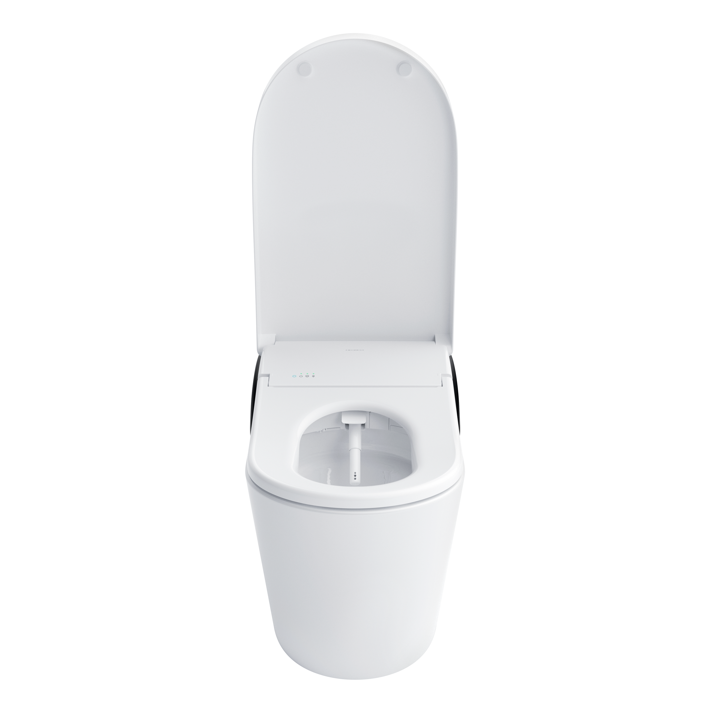 TOTO NEOREST LS Dual Flush 1.0 or 0.8 GF Integrated Bidet Toilet, Cotton White with Black Trim, Vitreous China and Plastic, MS8732CUMFG#01B
