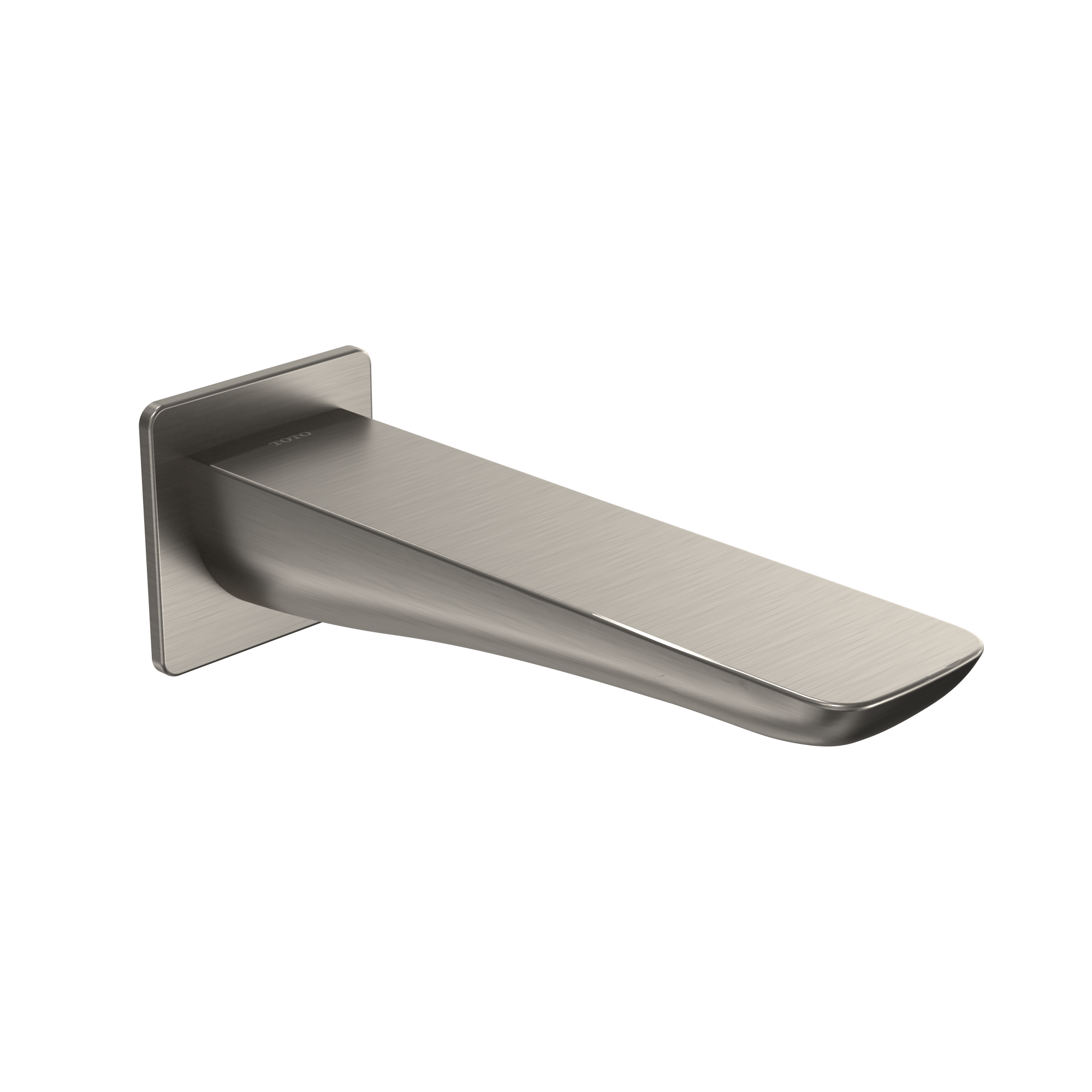 TOTO Modern S Wall Tub Spout, Brushed Nickel, Brass, TBG02001U#BN
