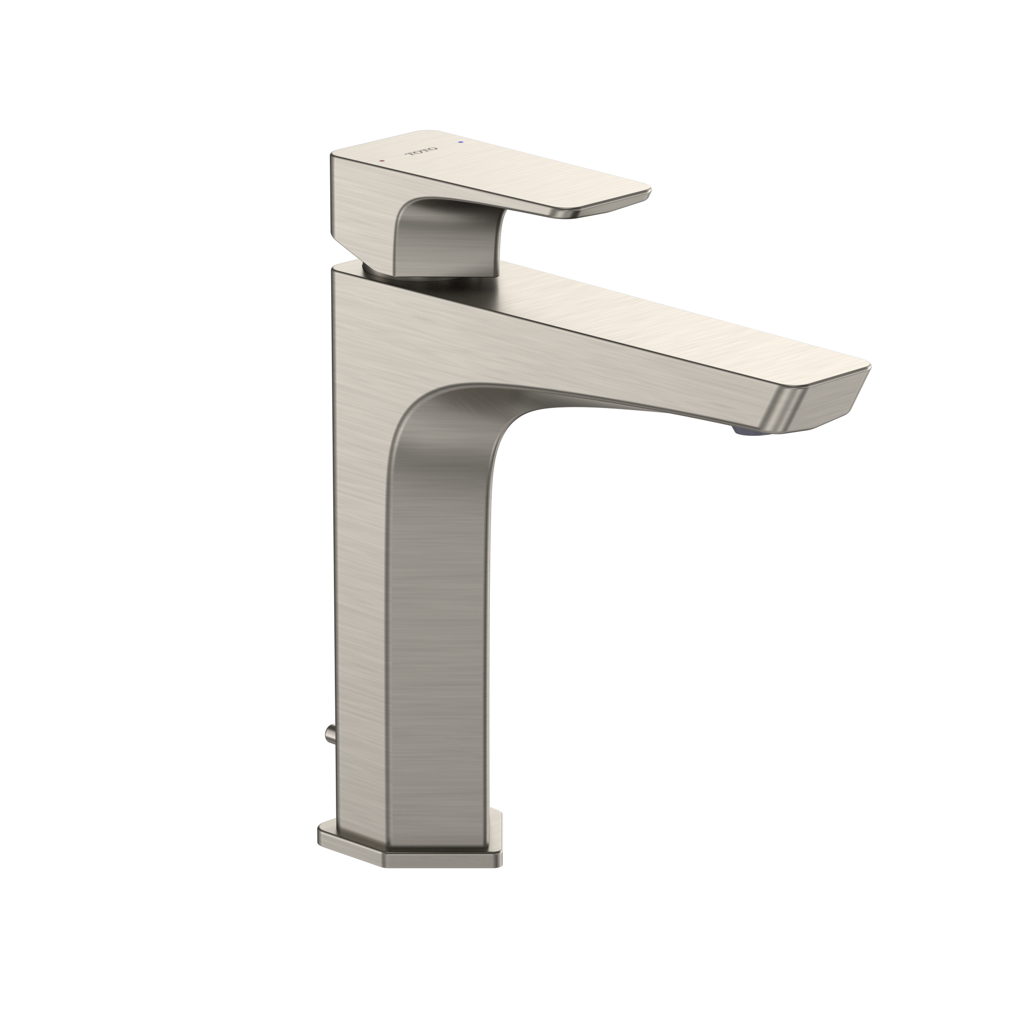 TOTO GE 1.2 GPM Single Handle Semi-Vessel Bathroom Sink Faucet with COMFORT GLIDE Technology, Brushed Nickel, Brass, TLG07303U#BN