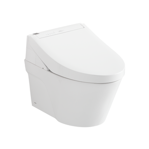 Alternate Image for TOTO WASHLET+ AP Wall-Hung Elongated Toilet and WASHLET C5 and DuoFit In-Wall 0.9 and 1.28 GPF Dual-Flush Tank System, Matte Silver, Vitreous China|Plastic, CWT4263084CMFG#MS