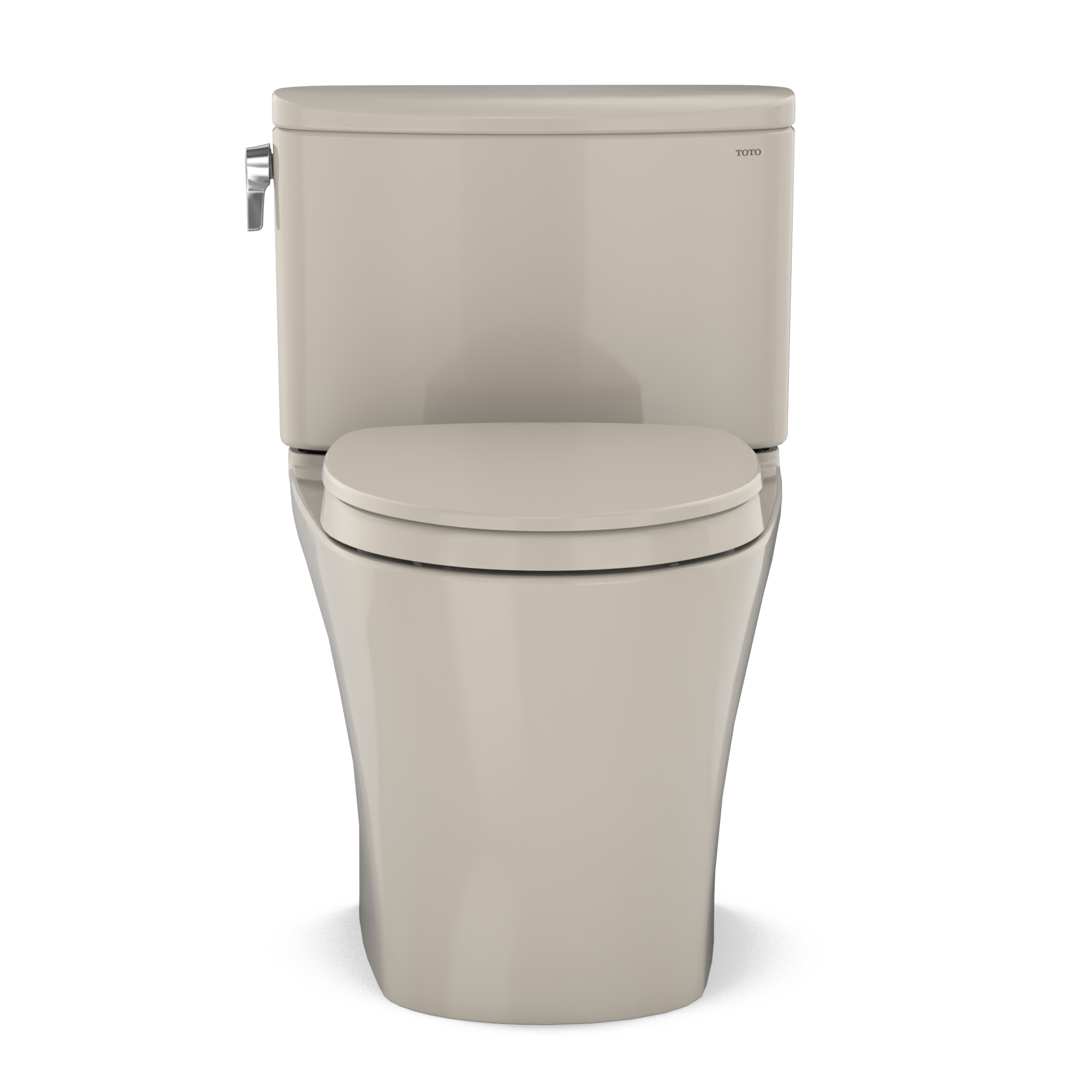 TOTO Nexus Two-Piece Elongated 1.28 GPF Universal Height Toilet with CEFIONTECT and SS124 SoftClose Seat, WASHLET+ Ready, Bone, Vitreous China, MS442124CEFG#03