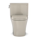 TOTO Nexus 1G Two-Piece Elongated 1.0 GPF Universal Height Toilet with CEFIONTECT and SS124 SoftClose Seat, WASHLET+ Ready, Bone, Vitreous China, MS442124CUFG#03