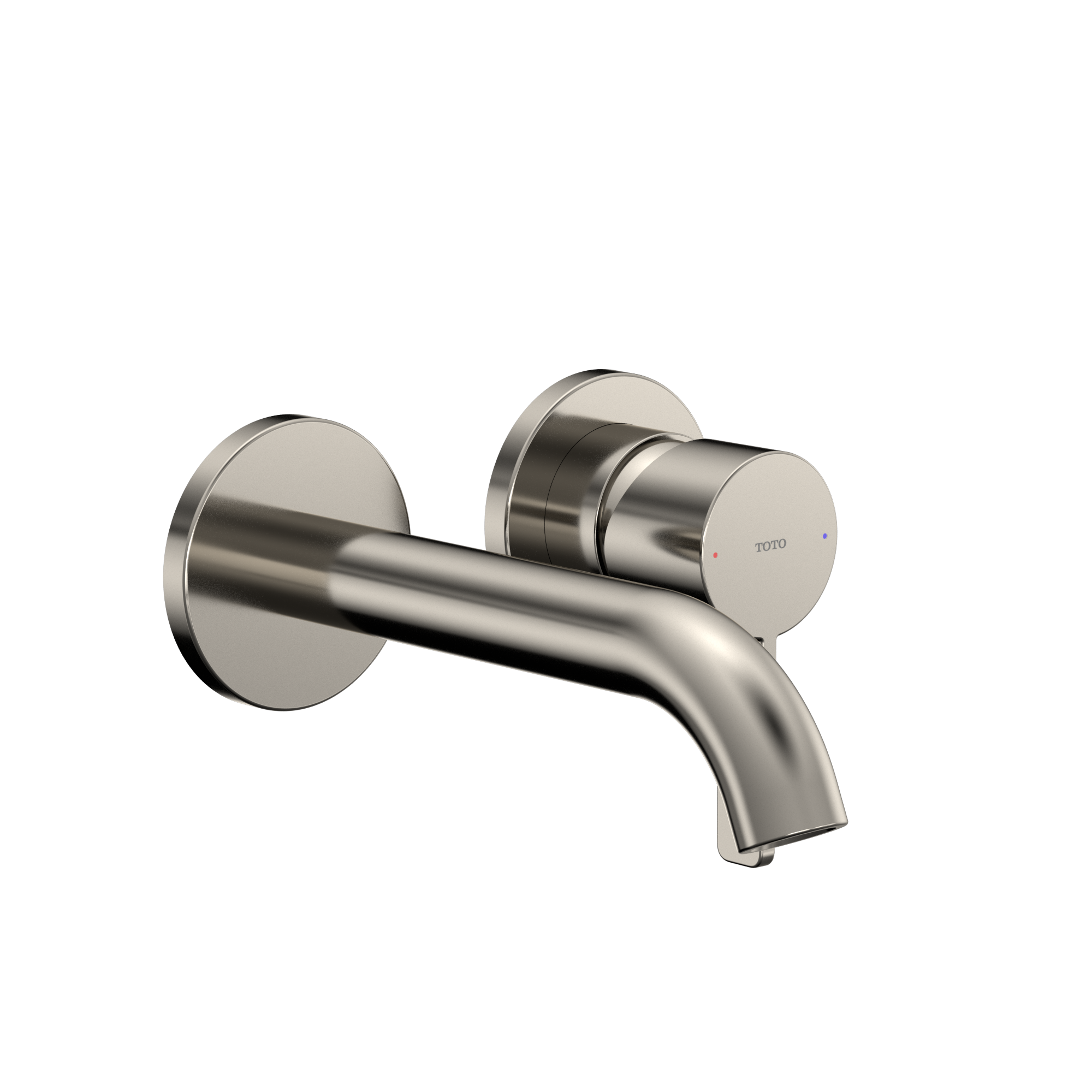 TOTO GF 1.2 GPM Wall-Mount Single-Handle Bathroom Faucet with COMFORT GLIDE Technology, Polished Nickel, Brass, TLG11307U#PN