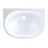 TOTO Oval 19-11/16" x 13-3/4" Undermount Bathroom Sink with CEFIONTECT, Cotton White, Vitreous China, LT546G#01