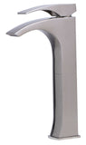 ALFI Tall Brushed Nickel Single Lever Bathroom Faucet, AB1587-BN